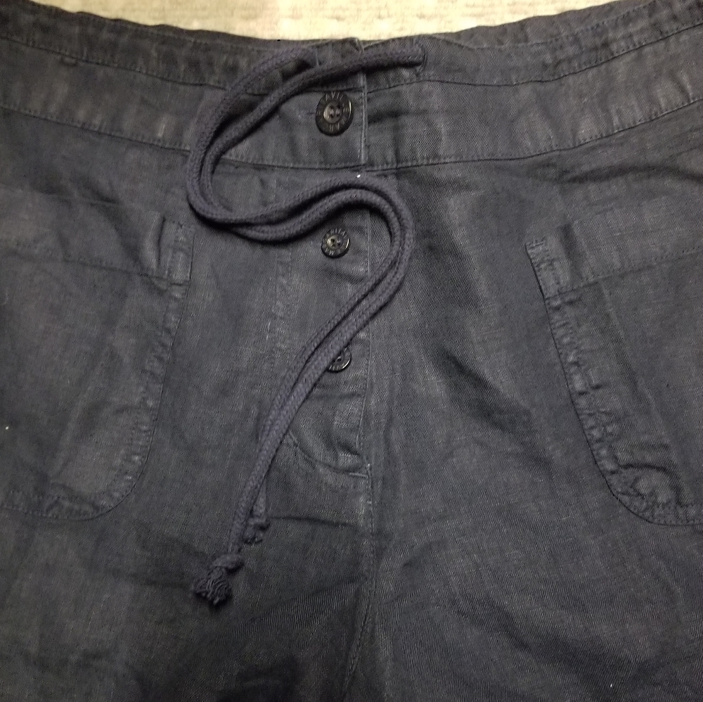 Margaritaville Deep Navy Blue Linen Shorts NWT - Picture 7 of 10